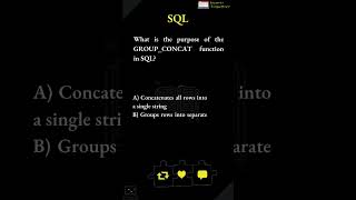 What is the purpose of the GROUP_CONCAT function in SQL? #interviewprep #aptitudetest