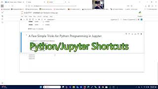 Shortcuts for Programming with Python in a Jupyter Notebook