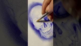 Ballpoint Pen Shading Technique. #crosshatching #skulldrawing #drawingtutorial