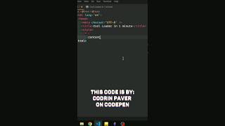 how to make cool animated loading screen #css#css3#html#htmltutorial#csstutorials#vscode#programming