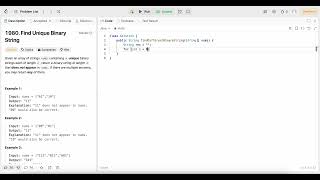 LeetCode 1980: Find Unique Binary String (Java)