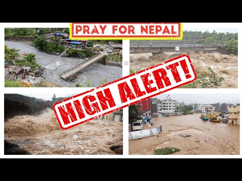 Nepal on high alert 😱 flood over nepal 🇳🇵high alert 🚨