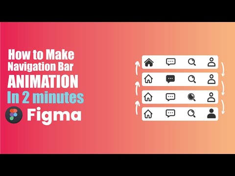 How to make Navigation Bar animation in Figma | 2 Minute Figma Tutorial