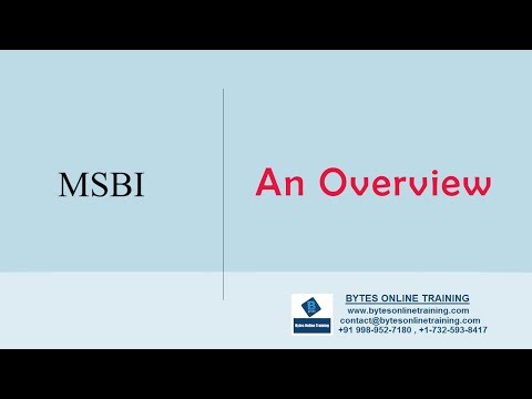 Introduction on MSBI | DEMO On MSBI | Bytes Online Training