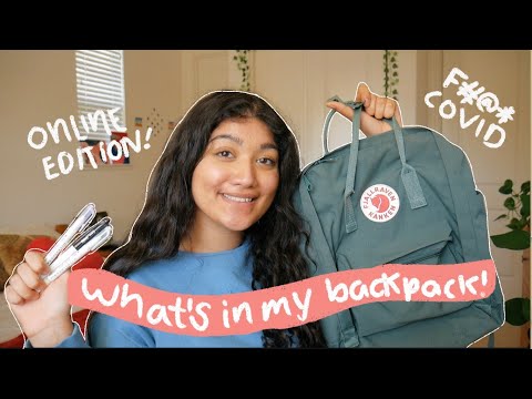 what's in my college backpack + ONLINE school supplies 2020