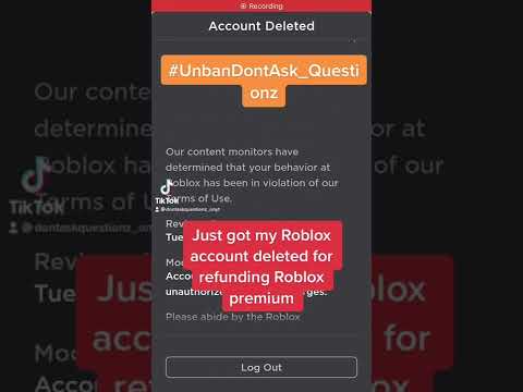 My Roblox account just got deleted…