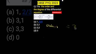 How to find order and degree in 5 seconds.. #boardexam2026#exam #maths #12thmathobjectiveforboard
