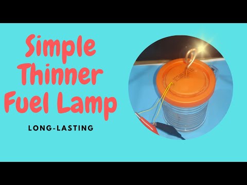 DIY Long-Lasting Thinner Fuel Lamp for Camping and Home Use