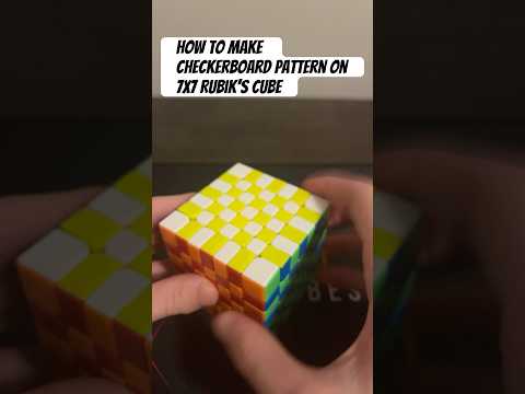 How to make checkerboard pattern on 7x7 Rubik’s cube.  #rubikscube #edit #shorts