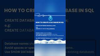 How To Create A Database In Sql #database #sql #sqlshorts