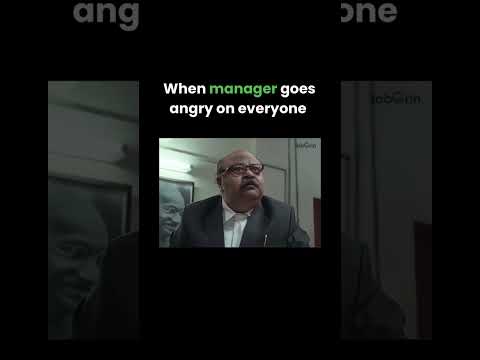 When manager gets angry, the whole office suffers.😂