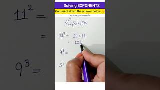 Solve Exponents quickly || #mathstricks #exponents #power