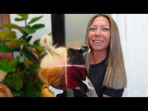how to section hair into four sections