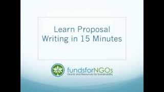 Learn Proposal Writing in 15 Minutes