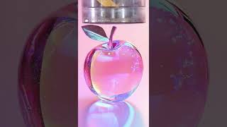 pink apple 🎀🍏 #crushit #apple #asmrsounds