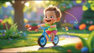28 Baby Learns to Ride a Bicycle 🚲🌈 | Fun Learning Adventure for Kids | Build Confidence & Balance