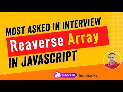 Reverse Array in JavaScript | Interview Question in Hindi