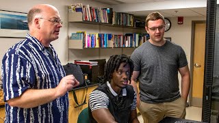 Luther College physics students take part in a global research project