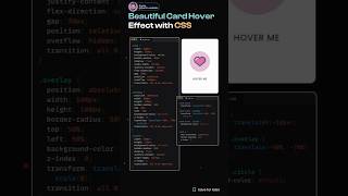 Beautiful card hover effect in CSS. #trendingshorts #csstricks #webdesigntricks #webdeveloment