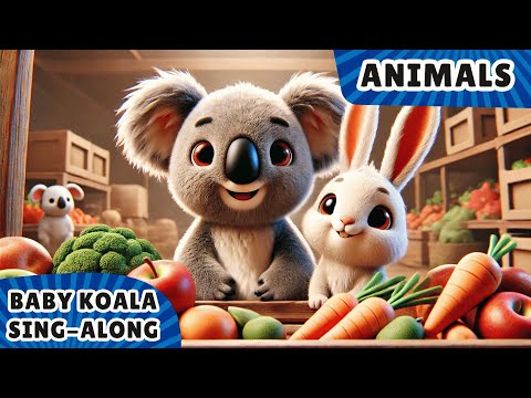 Animal Friends We Love - A Day At The Market 🐾 Sing Along and Learn | Baby Koala Song
