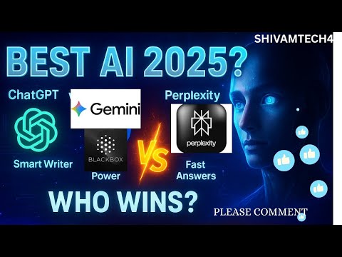 Best AI in 2025: ChatGPT vs Gemini vs Perplexity vs Blackbox | AI Comparison | #trending #viral 