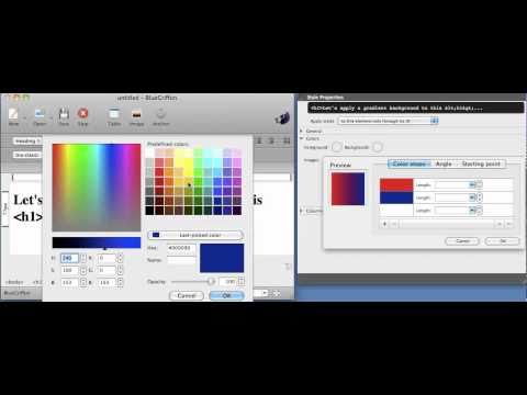 CSS 3 Linear Gradients in BlueGriffon...