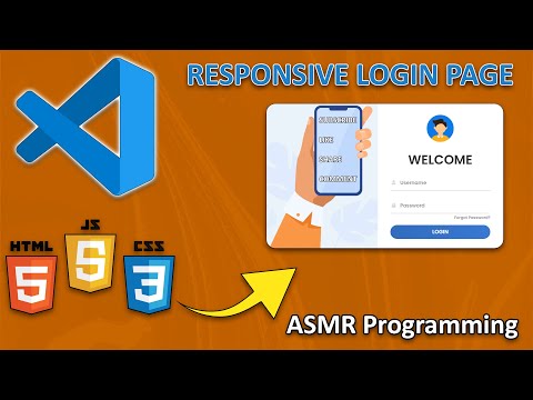 ASMR Programming – Responsive Login Page – No Talking