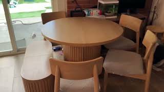 Transformer Table, Solid Wood Extendable Round Dining Table Review, great, it works just as expected