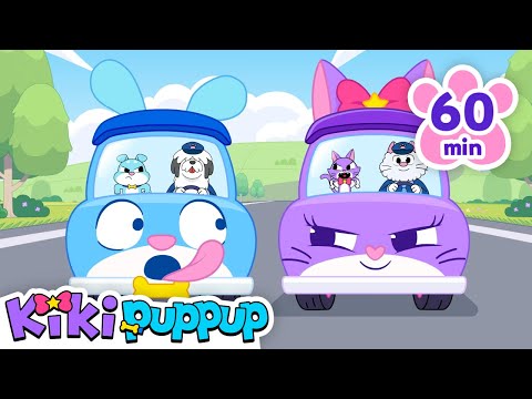 [1 HOUR LOOP] Wheels on the Bus 🚌 | +Compilation | Songs for Kids | Kikipuppup Nursery Rhymes