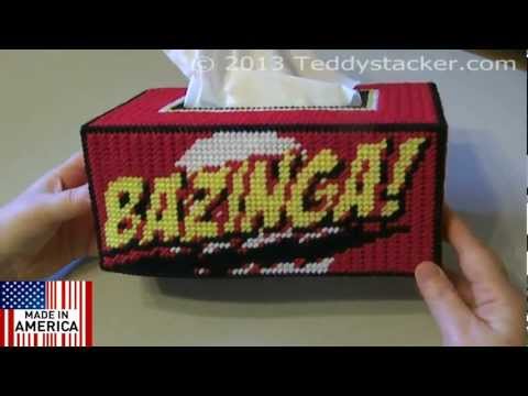 Bazinga Handmade Tissue Box Cover - Sheldon From The Big Bang Theory