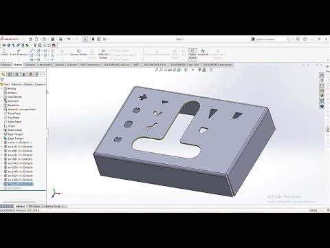 How to add predefined cuts from design library | SolidWorks