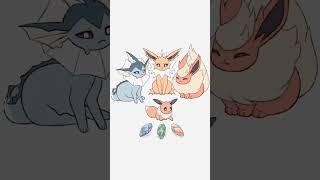What Eevee Evolved into Vaporeon💦 Jolteon⚡Flareon🔥