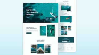 Responsive Travel Website Design Using HTML CSS and JavaScript 🌊 | Dark/Light Mode