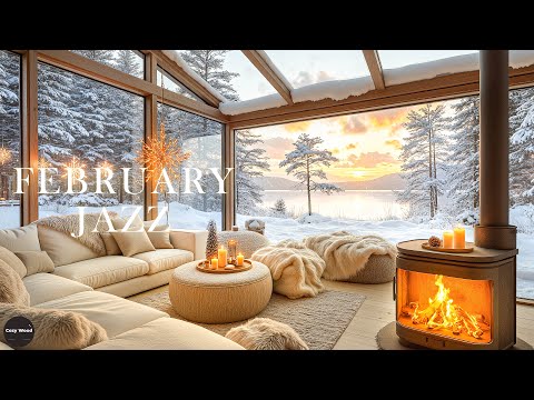 Peaceful February Jazz by the Lakeside ❄️ Winter Ambience with Smooth Jazz for Relax, Study & Sleep