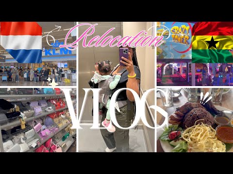 Airport Vlog| Relocation BACK To Africa! Last Minute Shopping #livingineurope #amsterdamtourist