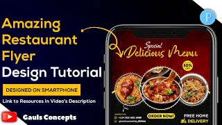 AMAZING RESTAURANT FLYER DESIGN || PixelLab Design Tutorial