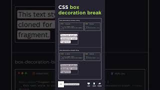 ✨ CSS Box Decoration Break: Stylish HTML5/CSS3 Magic! 🎨||#shorts #shortvideo #html5 #css3 #designer