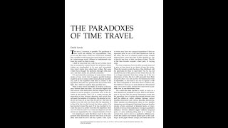 [Metaphysics and Epistemology] Lewis on Time Travel Paradoxes