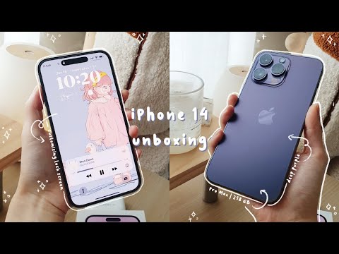 ✨📦 iPhone 14 Pro Max Purple | AESTHETIC unboxing + customisations 💜