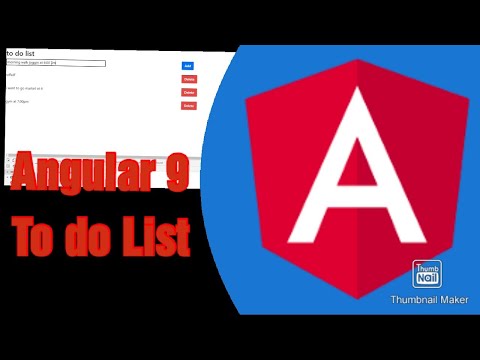 Angular 9 To Do List creating , read , delete