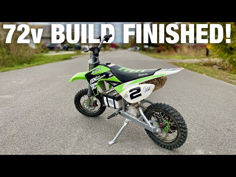 My 72v Walmart Razor Bike is Finished!