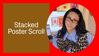 Stacked poster scroll effect in Readymag