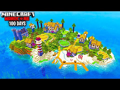 I Spent 100 Days BUILDING A COSY ISLAND in Hardcore Minecraft!