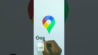 google maps logo easy drawing #shortsvideo #drawing#googlemapslogo #sanjuart