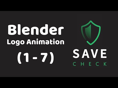 Animating 2D Logo in Blender - Save Check (1-7)