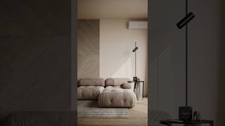 How To Create Realistic Minimal Living Room in 3d #3dvisualization #interiorvisualization