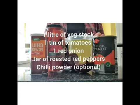 Sumptuous red pepper and tomato soup recipe. Easy guide!
