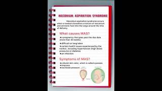 Meconium aspiration syndrome💥 #studynotes #nurseeducator