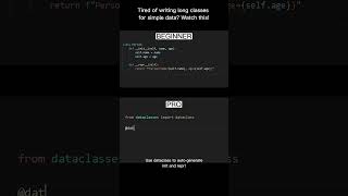Say Goodbye👋to Boilerplate Code with Python DataClass #programming #coding #shorts #trending #python