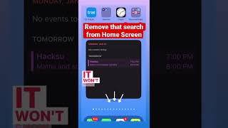 Remove search button on iPhone Home Screen. #iphonetricks #iphonehacks #apple #iphone